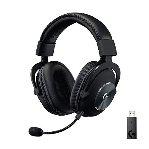 Logitech G PRO X Wireless Lightspeed Gaming Headset: Blue VO!CE Detachable Boom Mic, 50 mm PRO-G Drivers, DTS Headphone:X 2.0 Surround Sound - Black