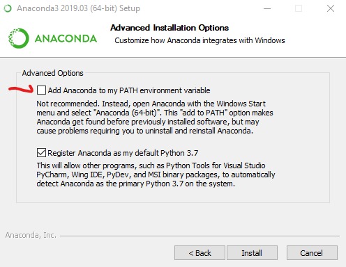 Advanced install opts
