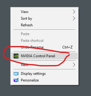 nvidia control panel 1