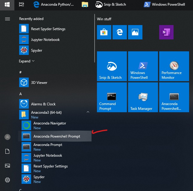 Powershell prompt for Anaconda